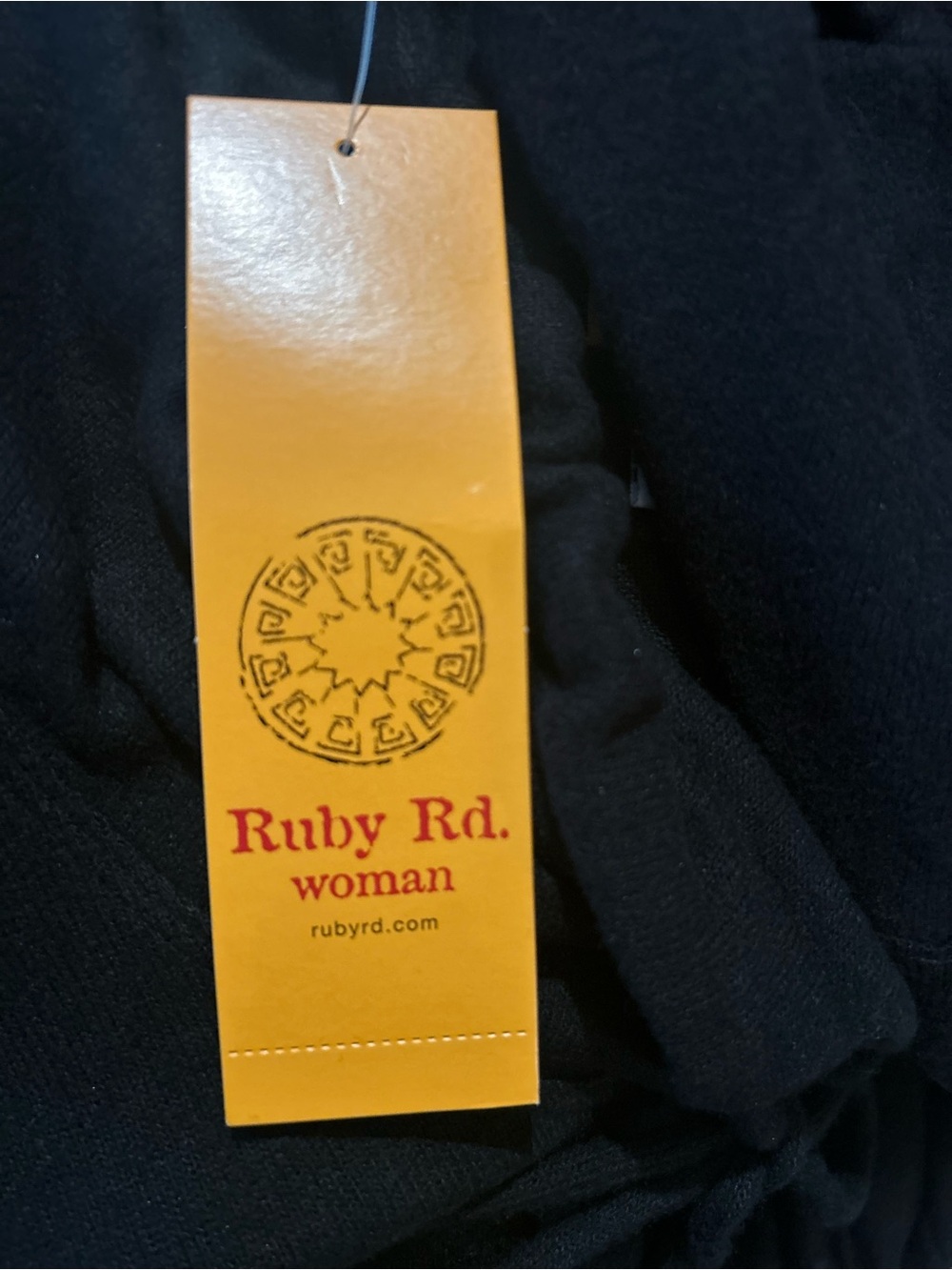 Ruby Rd. Black Cowl Neck Pullover with Drawstring - Picture 9 of 9